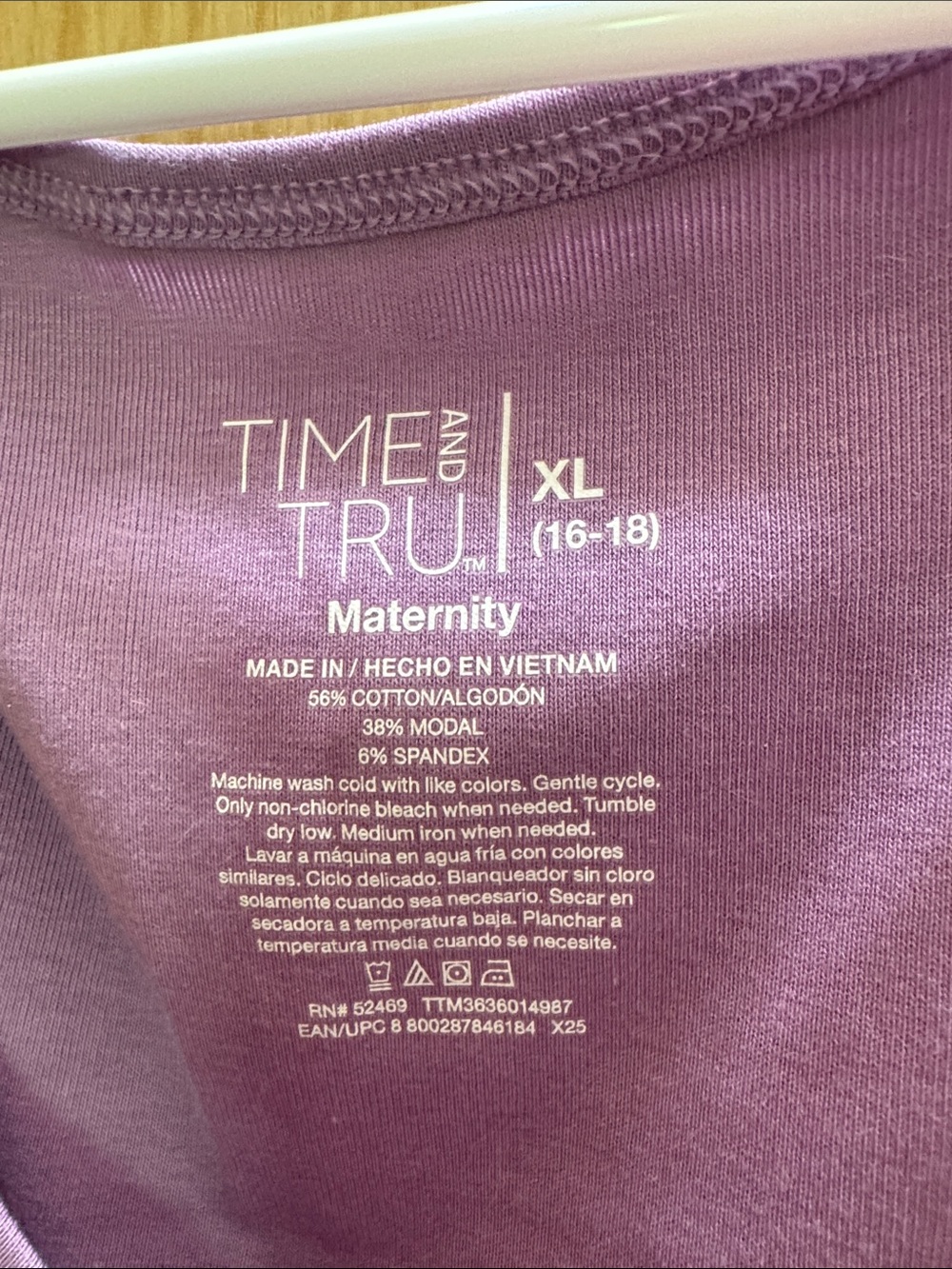 Time and Tru Purple Scoop Neck Tank Top - Picture 2 of 3